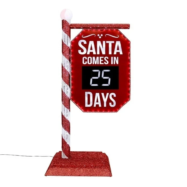 Member’s Mark 5ft Pre-Lit Santa Countdown Calendar 482 LED Outdoor Xmas Decor - Image 3 of 4