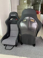 1pc Recaro Racing Seat Universal BucketCarbon fiber back PVC+Houndstooth Fabric