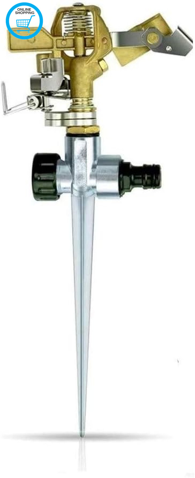 Impulse Garden Sprinkler, 360 Degree Heavy Duty Impact Lawn Sprinklers Irrigatio