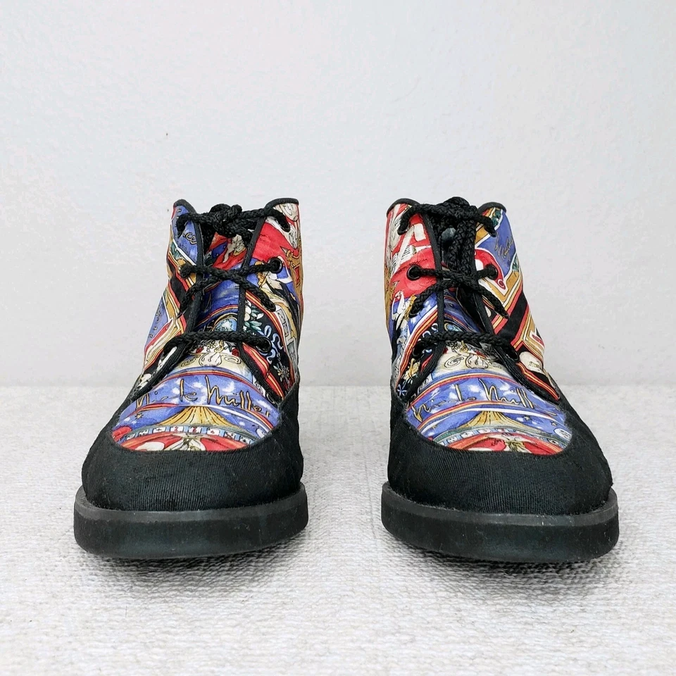 Botín vintage Stuart Weitzman para mujer 6 negro azul Nicole Miller botín años 90  Foto 4 de 4