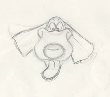 Disney THE GREAT MOUSE DETECTIVE Animation Drawing TOBY, 1986