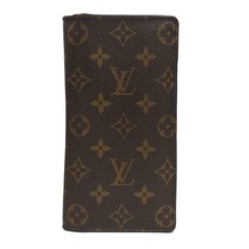Authentic Louis Vuitton Monogram Portefeuille Brazza Long Wallet Brown LV France