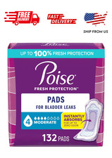 Poise Incontinence Pads for Women, 4 Drop Moderate Absorbency, Regular Length, 1