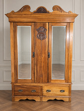 An Antique Walnut Early 20th Century Double Wardrobe ~Delivery Available~