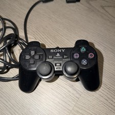 Sony PS2 Transparent Clear BLACK Wired Controller OEM DualShock PlayStation 2
