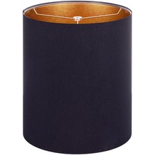 Sophisticated Black Gold 14x14x17" Lampshade - Modern Design with Spider Fitter