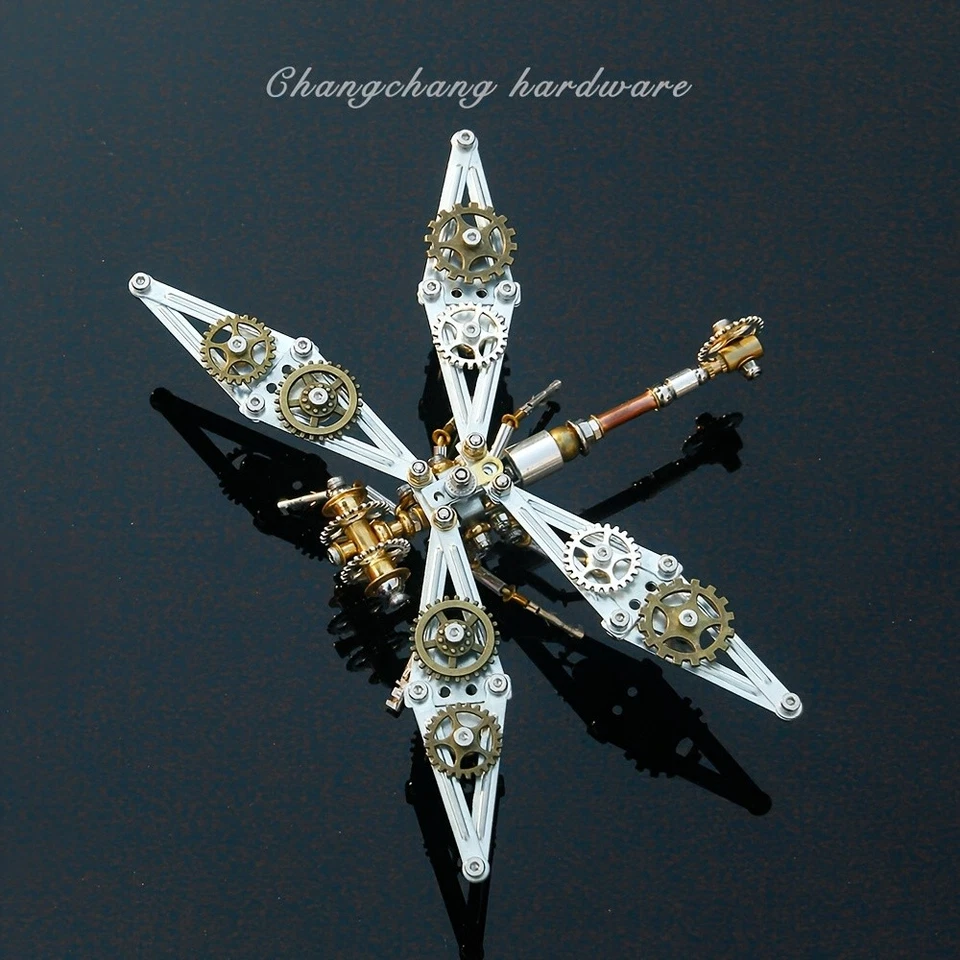 Insecto mecánico steampunk libélula veteada gigante Foto 4 de 4