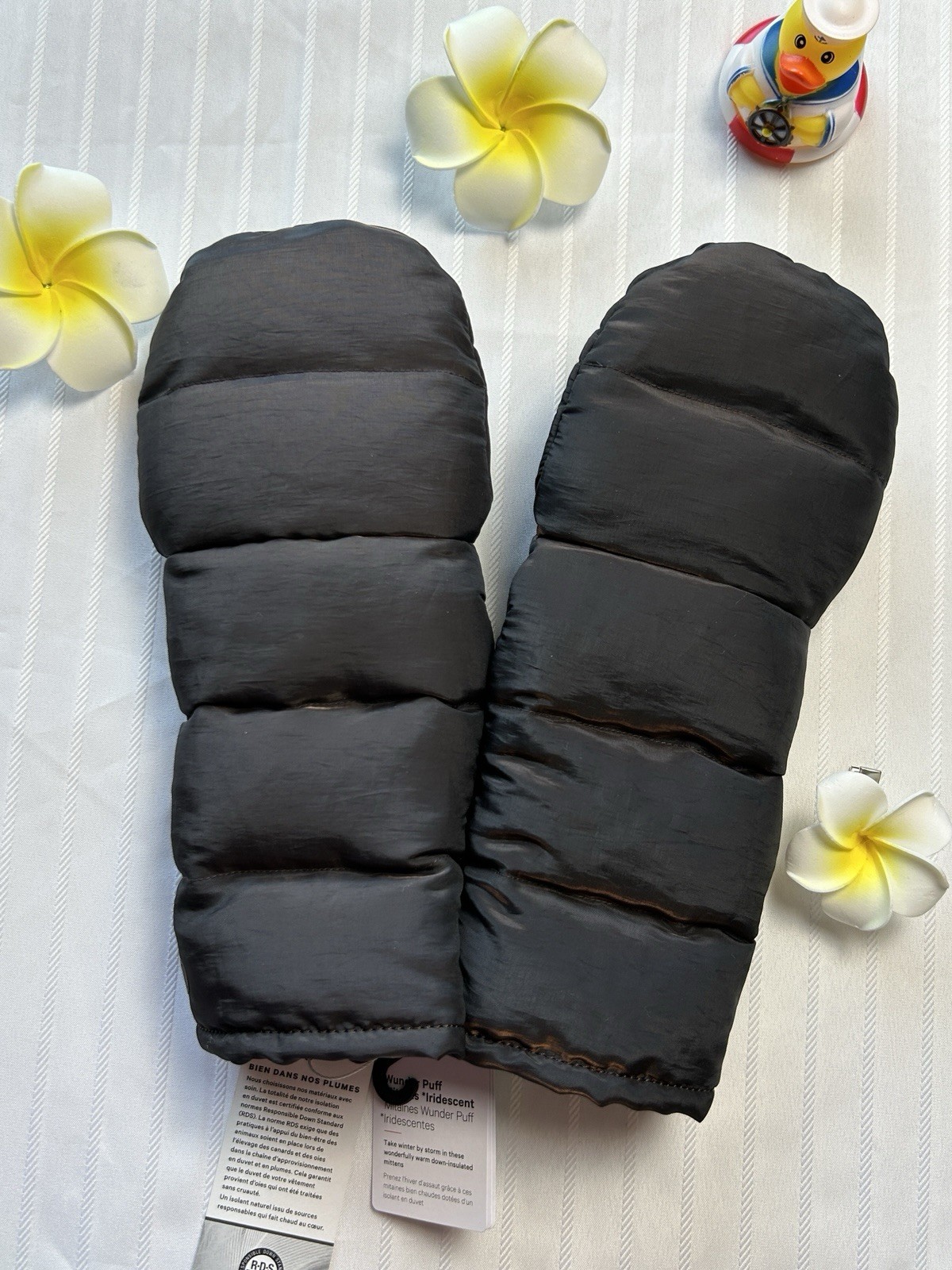 🧤NWT$78 Lululemon Wunder Puff Mittens Iridescent - HESO - Size M/L