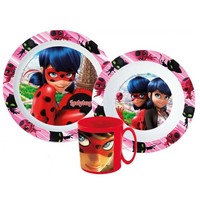 Miraculous Ladybug Kinder Geschirr-Set 3 Teilig Becher Teller SchüSsel