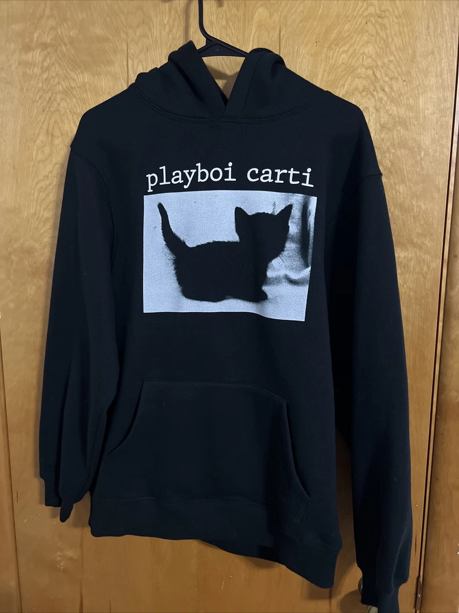 Playboi Carti Hoodie Narcissist Black Cat Whole Lotta Red Size Medium Destroy