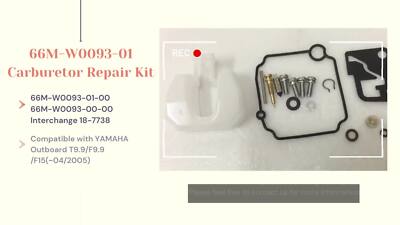 For YAMAHA T9.9 F9.9 F15 Carburetor Repair Kit 66M-W0093-01 66M