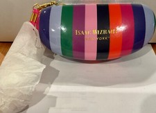 NOS NEW UNUSED AUTHENTIC ISAAC MIZRAHI N Y STRIPED COLOR EYE CLASS CASE WRISTLET