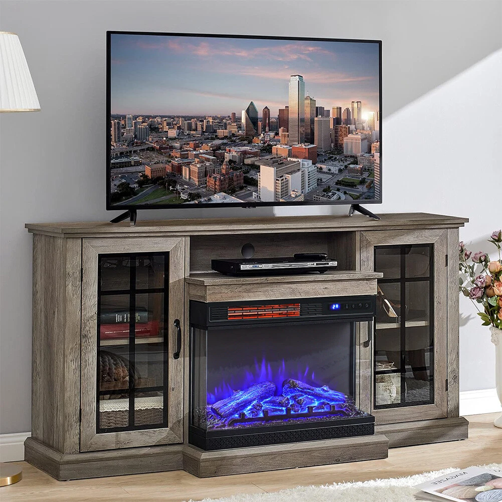 Tv hutch with fireplace deals