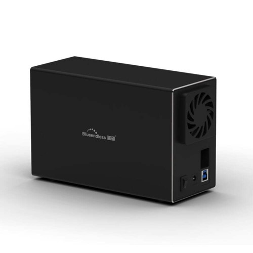 Blueendless USB-B Interface 3.5 inch 2 Bay RAID Combination Array HDD External E - Afbeelding 2 van 17