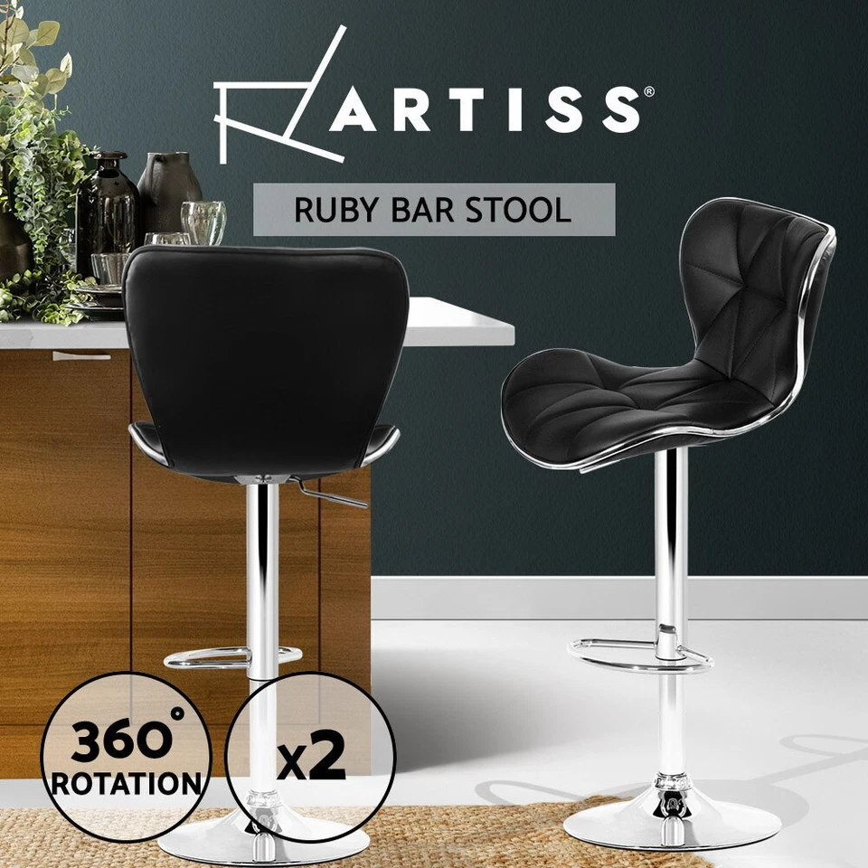 Artiss Kitchen Bar Stools Gas Lift Bar Stool Swivel Barstools Counter Chairs