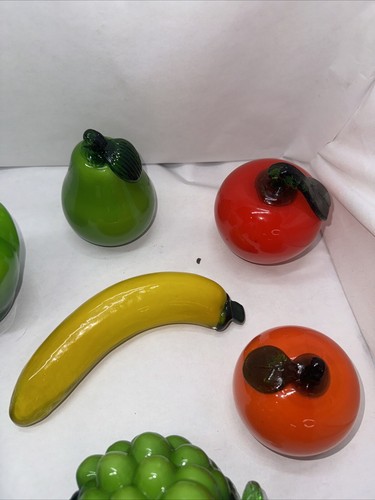Vintage 60er Jahre MCM - 6 Stück Vintage Murano Stil Glas Obst Ananas - Bild 2 von 24
