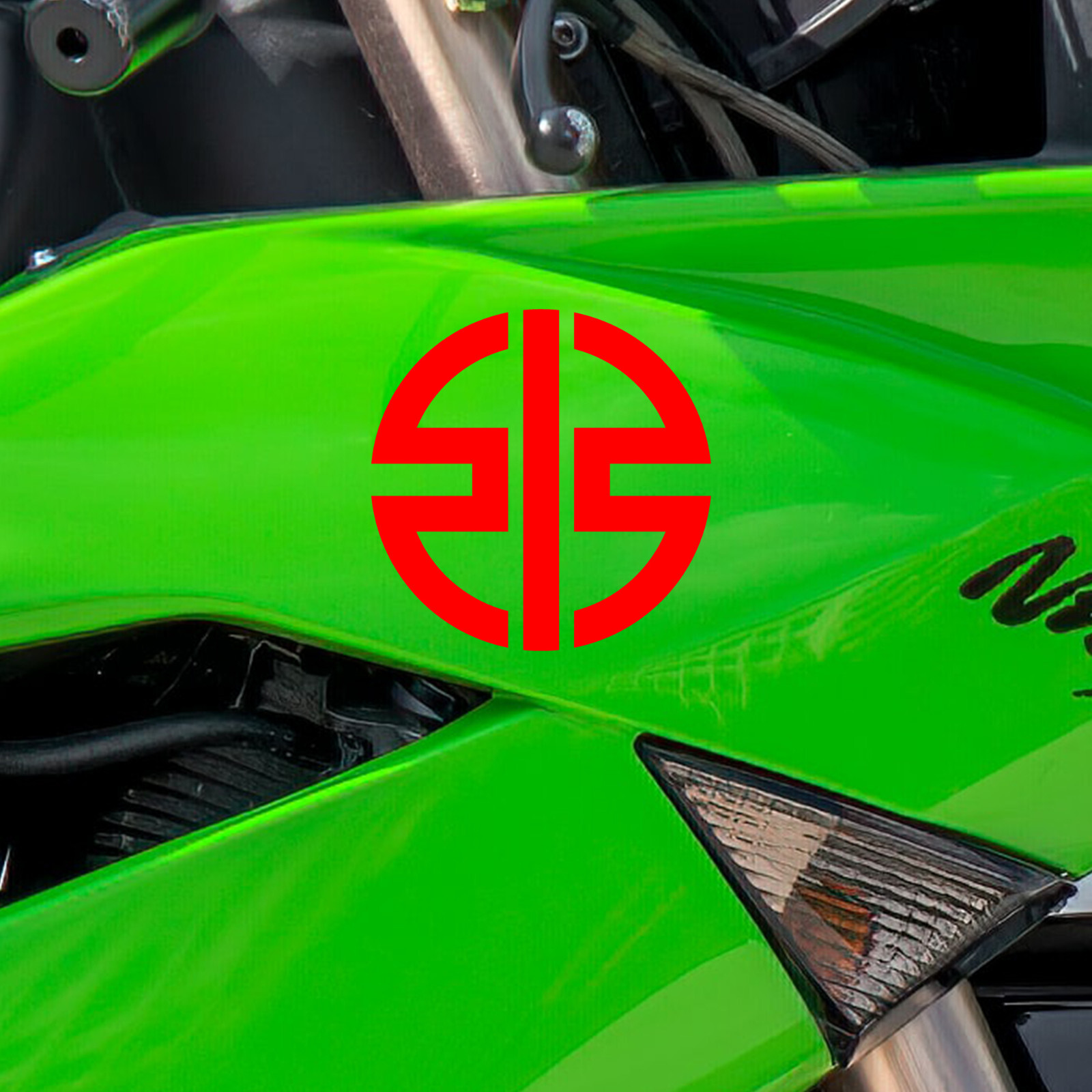 MOTORCYCLE Kawasaki Kawa Motorcycle logo sticker Perfect Cut Color