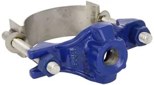 Smith-Blair Ductile Iron Saddle Clamp, Stainless Steel Single Strap, 4" Pipe