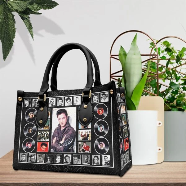 Elvis Presley Leather HandBag, Music Leather Handbag, gift for Fans