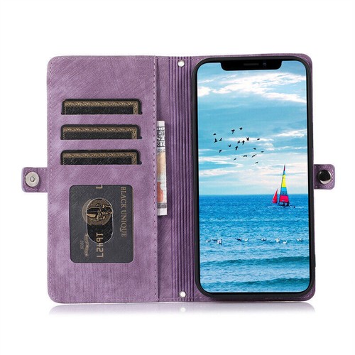 Zipper Wallet Leather Phone Case For iPhone 15 14 13 12 11 Pro Max XR XS 6 7 8 - Picture 63 of 84