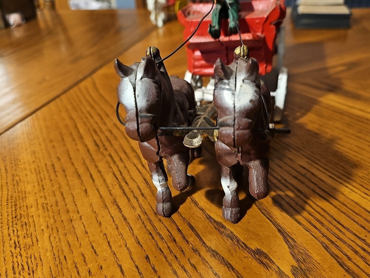 Vintage Cast Iron Horse Drawn Coca Cola Wagon | eBay