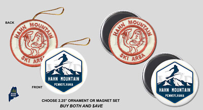 HAHN MOUNTAIN SKI AREA Ornament / Magnets Collectible Defunct Pennsylvania Mt