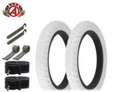 ALTA PERFORMANCE BICYCLE WIRE BEAD 14 x 2.125 WHITE COMP III BMX TREAD 8PC SET.