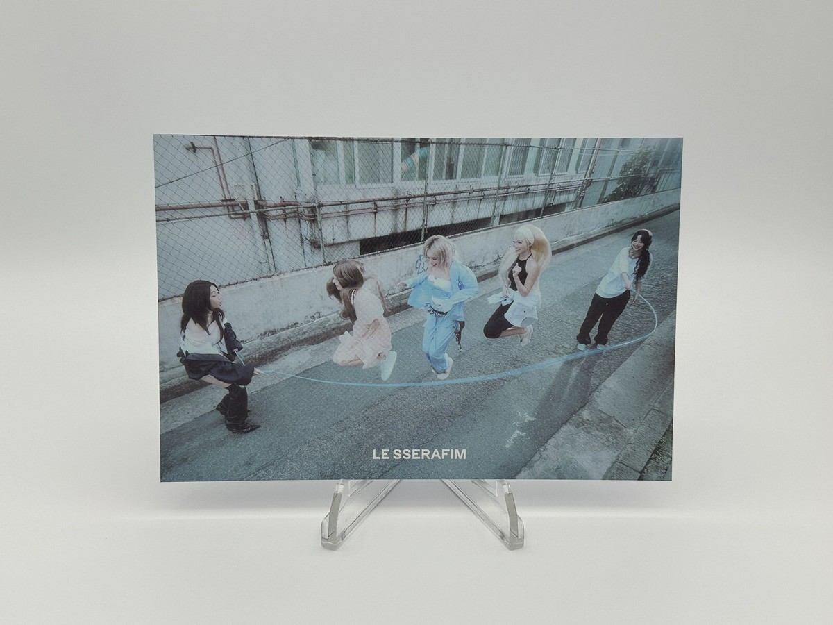 EPEX チェキ　サイン　ウィシ LE SSERAFIM CRAZY EUNCHAE SIGNED POSTCARD 4TH MINI ALBUM HEATHERS