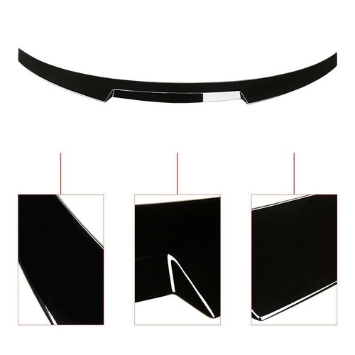 FOR AUDI A3 S3 RS3 8V SALOON REAR BOOT TRUNK SPOILER M4 V STYLE 13-20 GLOS BLACK - Picture 2 of 5