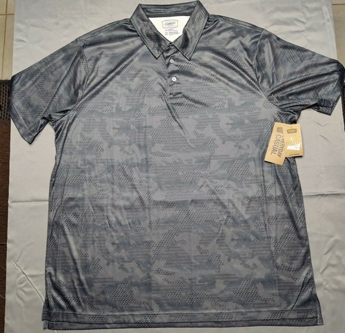 Big 2XL Black Camo Polo Shirt NEW 