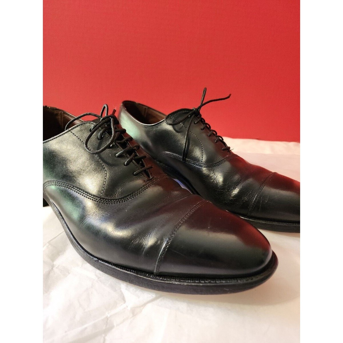 Allen Edmonds Park Avenue Black Leather Oxford Shoes Size 10 