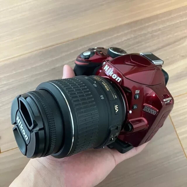 Nikon D3200 24.2 MP Digital SLR Camera 18-55 Red From Japan Fedex