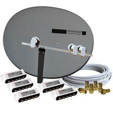 Türkische TV Sat Komplett Anlage E-85 Maximum Multifocus 3xOcto LNB 8-TV 42°+19°