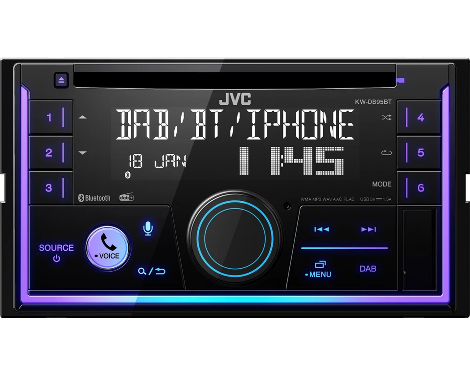 JVC KW-DB95BT mit DAB+ Antenne Autoradio Bluetooth digital Radio 2-DIN mit alexa - Bild 4 von 4