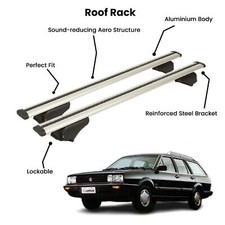 2 Pcs Silver Cross Bars For Volkswagen Quantum Sw 1991- 2 Pcs Silver Cross Bars For Volkswagen Quantum Sw 1991-
