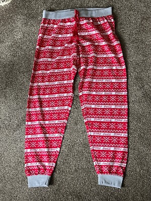 Primark Love to Lounge Wear Pants Bottoms Size 14/16 Red Coca Cola New  UK