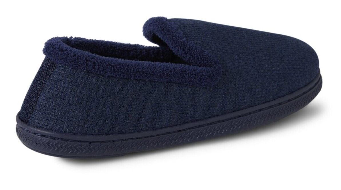 Dearfoams Cozy Comfort Women's SMALL 56 Rib Knit Closed Back Slippers