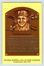Postcard Baseball Walter Alston LA Dodgers Hall Fame Plaque 1990s Unposted