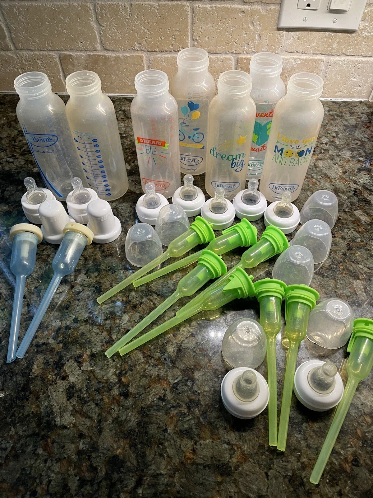 Dr. Brown's Natural Flow Anti-Colic Baby Bottles Set, pack of 7 - 8oz.