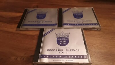 EUROPEAN KINGS CLUB  Rock & Roll Classics  3 CD`S -- Limited Edition..