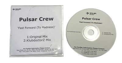 Pulsar Crew Fast Forward (To Madness) WHITE LABEL CD SINGLE NEU