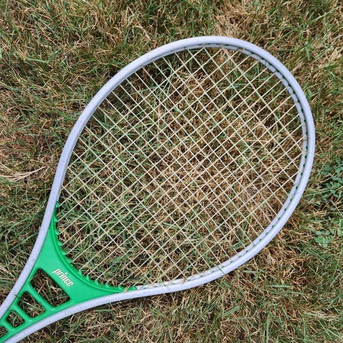 Vtg Retro 80s Prince Classic Green Tennis Racket 4 1/4 Grip w/ Cover - Picture 4 of 8