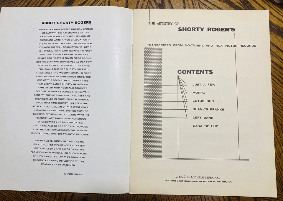The Artistry Of Shorty Rogers Trumpet Sheet Music Nocturne & RCA Victor Records - Image 3 of 4
