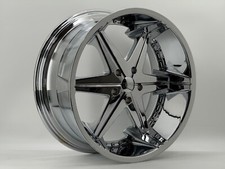 4pc 22 Dub Wheels Style Big Homie 22x10 Et 15 Chrome Finish 5x127  174