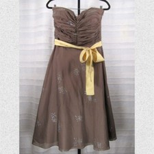 Anthropologie Odille Brown Floral Peppermint Tea Dress - 6