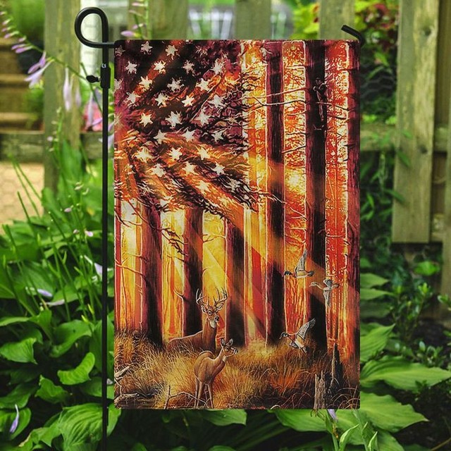 Hunting Flag Hunting Deer USA House Flag 29.5''x39.5''/Garden Flag 11.5''x17.5'' eBay