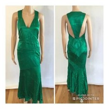 GIANNI VERSACE VINTAGE SEXY PLUNGING OPEN BACK GOWN SIZE 42 FW 2001