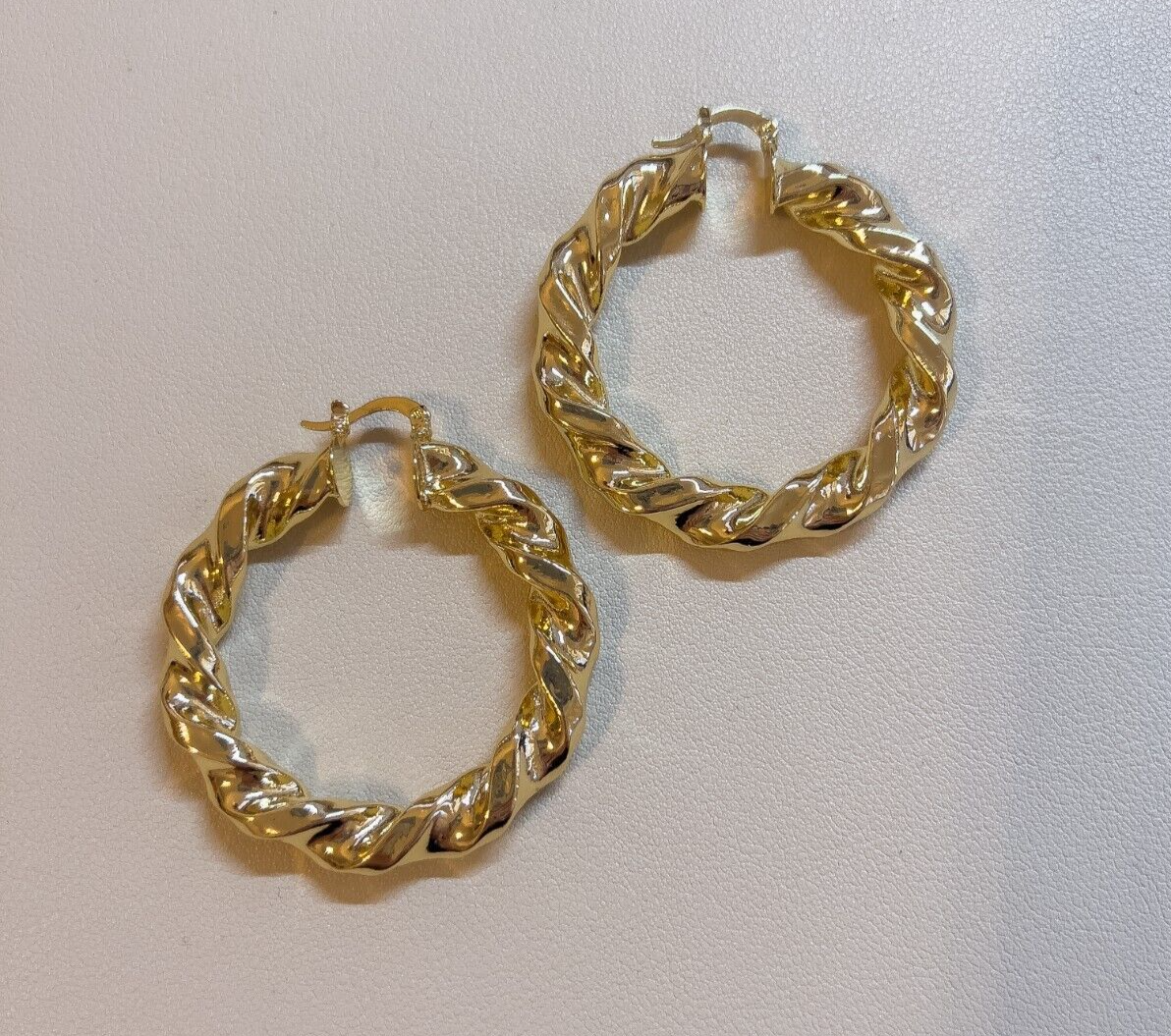 14k Gold-Filled Small Rope Gold Hoop Earrings