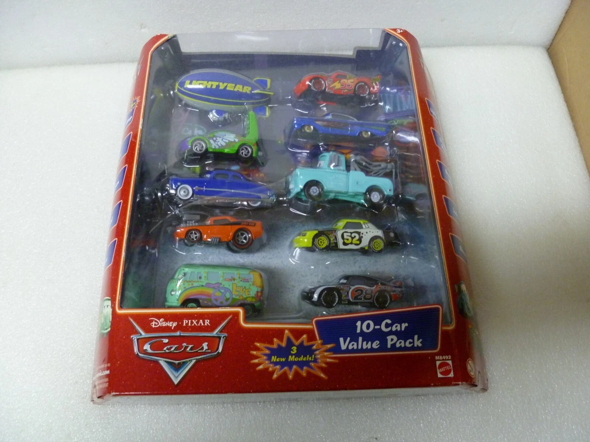 RARE DISNEY PIXAR CARS 10 CAR VALUE PACK MATTEL M8492