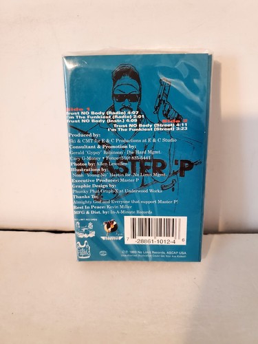 Master P "Trust No Body" Cassette Tape single SEALED/NEW, (1993), Nobody - Picture 2 of 3